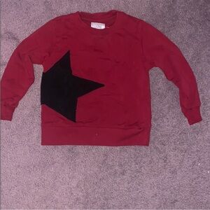 Kids Hadas Red With Black Star Sweatshirt